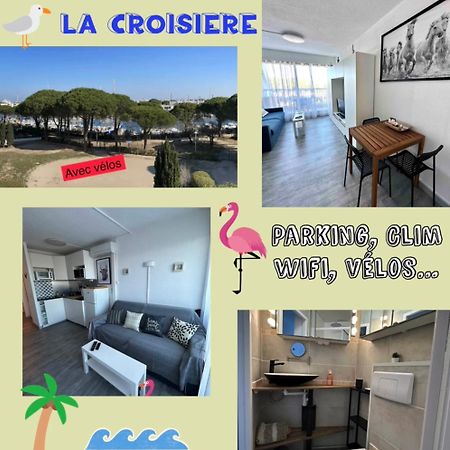 Studio Vue Port, Parking Prive, Terrasse, Clim Le Grau-du-Roi Exteriör bild